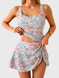 Emoswims - Tankini Swimsuit for Women Tummy Control Two Piece Bathing Suit High Waisted Tank Top with Swim Skirt