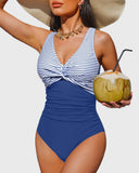 Emoswim - Women Tummy Control One Piece Swimsuit - Push Up Bathing Suit Full Coverage Slimming Swimwear
