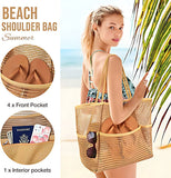 đ„Women's Swimming Beach Bag Portable One Shoulder Storage Bag Crossbody Bag Versatile Mesh Bag