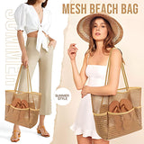 đ„Women's Swimming Beach Bag Portable One Shoulder Storage Bag Crossbody Bag Versatile Mesh Bag