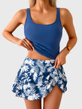 Emoswims - Tankini Swimsuit for Women Tummy Control Two Piece Bathing Suit High Waisted Tank Top with Swim Skirt