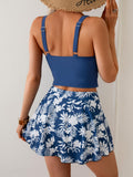 Emoswim - Tankini Swimsuit for Women Tummy Control Two Piece Bathing Suit High Waisted Tank Top with Swim Skirt