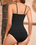 Emoswim - Women's Bandeau Bikini Swimsuits 2 Piece Strapless Tummy Control Bathing Suit