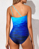 Emoswim - One Shoulder One Piece Swimsuit for Women Tummy Control Bathing Suits