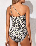 Emoswimsuit - One Shoulder One Piece Swimsuit for Women Tummy Control Bathing Suits