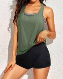 Emoswim - Women's 3 Piece Scoop Neck Criss Cross Tankini Swimsuits
