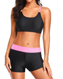Emoswim - 3 Piece Tankini Swimsuits for Women Tummy Control Bathing Suits