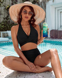 Emoswim - Tummy Control Bathing Suits Modest High Waisted Bikini Sets