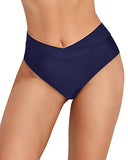 Emoswim - Women's Cheeky High Waisted V Cut Bikini Bottoms