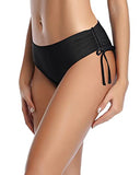Emoswim - Womens Adjustable Bathing Suit Swimsuit Cheeky Swim Bottom Side Tie Bikini Bottom