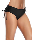 Emoswim - Womens Adjustable Bathing Suit Swimsuit Cheeky Swim Bottom Side Tie Bikini Bottom