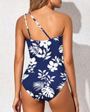 Emoswim - One Shoulder One Piece Swimsuit for Women Tummy Control Bathing Suits