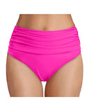Emoswim - Tummy Control High Waisted Ruched Swim Shorts Bikini Bottom
