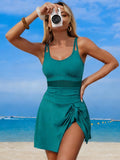 Emoswim - Women's New Mesh One Piece Swim Dress Swimsuit Tummy Control Bathing Suit