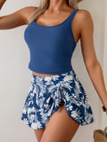Emoswim - Tankini Swimsuit for Women Tummy Control Two Piece Bathing Suit High Waisted Tank Top with Swim Skirt