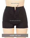 FULLFITALL - Schwarze Cargo-Badeshorts 