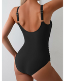 Emoswim - Women's One Piece Swimsuit Tummy Control Slimming Bathing Suit Cutout Tie Knot Swimwear