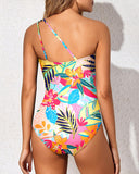 Emoswim - One Shoulder One Piece Swimsuit for Women Tummy Control Bathing Suits