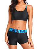 Emoswim - 3 Piece Tankini Swimsuits for Women Tummy Control Bathing Suits
