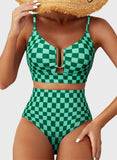 Emoswim - 2026 Summer Two Piece Bikini Set U-Wire Cutout High Waisted Swimsuit