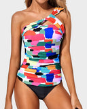 Emoswim - Tummy Control Swimsuit 2 Piece Tankini Bathing Suits For Women Shorts