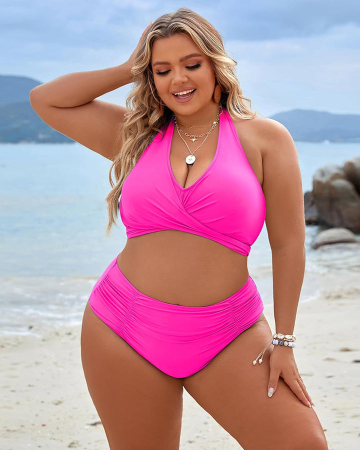 Emoswimsuit - V-Neck High Waist Bikini