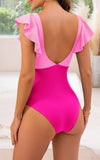 Emoswim - Women's One Piece Swimsuit Ruffle Cutout Bathing Suits Slimming Tummy Control V Neck Wrap Swimwear