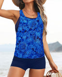 Emoswim - Women's 3 Piece Scoop Neck Criss Cross Tankini Swimsuits