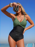 Emoswim - Women's One Piece Swimsuit Sexy Twist Front Tummy Control Bathing Suit