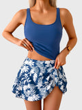 Emoswim - Tankini Swimsuit for Women Tummy Control Two Piece Bathing Suit High Waisted Tank Top with Swim Skirt