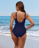 Emoswim - Women Tummy Control One Piece Swimsuit - Push Up Bathing Suit Full Coverage Slimming Swimwear