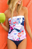 Emoswimsuit - Printed Bandeau Tankini Set
