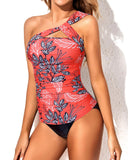 Emoswim - Tummy Control Swimsuit 2 Piece Tankini Bathing Suits For Women Shorts