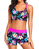 Emoswim - 3 Piece Tankini Swimsuits for Women Tummy Control Bathing Suits