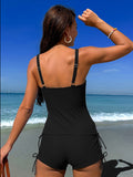 Emoswim - Women's Modest Tankini Swimsuits Tummy Control 2 Piece Bathing Suit with Shorts