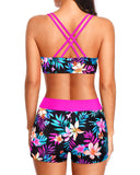 Emoswim - 3 Piece Tankini Swimsuits for Women Tummy Control Bathing Suits